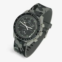 Bracelet Moonswatch Mission to the Moon Caoutchouc Militaire