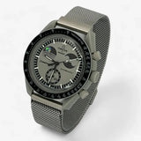 Bracelet MoonSwatch en Acier Design Earthphase: Argent