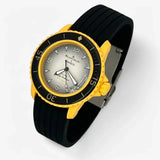 Bracelet Fifty Fathoms Pacific Ocean Caoutchouc Nervuré: Noir