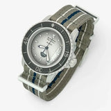 Bracelet Fifty Fathoms Antarctic Ocean Autres: Cuir Nato Toile Acier Swatch x Blancpain