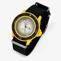 Bracelet Fifty Fathoms Pacific Ocean Autres: Cuir Nato Toile Acier Nato uni: Noir