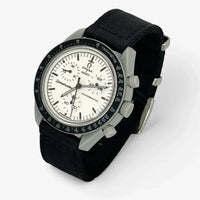 Bracelet Omega x Swatch Moonswatch 1965 Autres: Cuir Nato Acier Toile Nato lisse: Noir