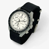 Bracelet Omega x Swatch Moonswatch 1965 Autres: Cuir Nato Acier Toile Nato lisse: Noir