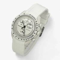 Bracelet Moonswatch Mission to the Moonphase - Full Moon - Snoopy Caoutchouc Premium uni : Blanc