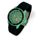 Bracelet Fifty Fathoms Indian Ocean Caoutchouc Nervuré: Noir