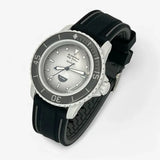 Bracelet Fifty Fathoms Antarctic Ocean Caoutchouc 2 Bandes: Noir Gris