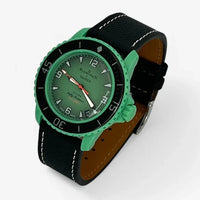 Bracelet Fifty Fathoms Indian Ocean Autres: Cuir Nato Toile Acier Cuir texturé: Noir Blanc