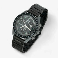 Bracelet Moonswatch Mission to Mercury Autre : Cuir Nato Acier Toile Acier : Noir
