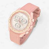 Bracelet Moonswatch Mission to Venus Caoutchouc Premium : Rose