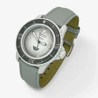 Bracelet Fifty Fathoms Antarctic Ocean Autres: Cuir Nato Toile Acier Cuir uni: Gris