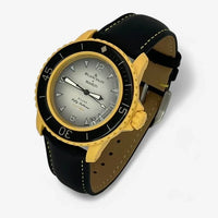 Bracelet Fifty Fathoms Pacific Ocean Autres: Cuir Nato Toile Acier Cuir uni: Noir Jaune