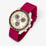 Bracelet Moonswatch Mission to Pluton Caoutchouc Premium uni: Bordeaux