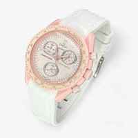 Bracelet Moonswatch Mission to Venus Caoutchouc Premium : Blanc