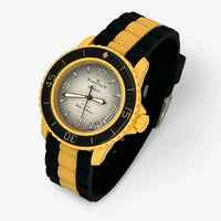 Bracelet Fifty Fathoms Pacific Ocean Caoutchouc Design: Noir Jaune