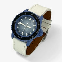 Bracelet Fifty Fathoms Atlantic Ocean Autres: Cuir Nato Toile Acier Cuir texturé: Blanc