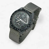 Bracelet Moonswatch Mission to Mercury Autre : Cuir Nato Acier Toile Nato Lisse : Gris