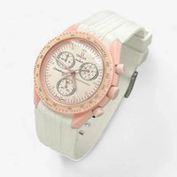 Bracelet Moonswatch Mission to Venus Caoutchouc Design : Blanc