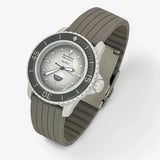 Bracelet Fifty Fathoms Antarctic Ocean Caoutchouc Nervuré: Gris