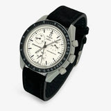 Bracelet Omega x Swatch Moonswatch 1965 Autres: Cuir Nato Acier Toile Cuir clair: Noir