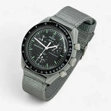 Bracelet Moonswatch Mission to the Moon Autre : Cuir Nato Acier Toile Nato Uni : Gris 1