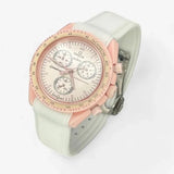 Bracelet Moonswatch Mission to Venus Caoutchouc Clips premium : Blanc Blanc