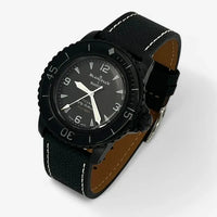 Bracelet Fifty Fathoms Ocean of Storm Autres: Cuir Nato Toile Acier Cuir texturé: Noir Blanc