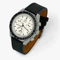 Bracelet Omega x Swatch Moonswatch 1965 Autres: Cuir Nato Acier Toile Cuir texturé: Noir