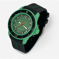 Bracelet Fifty Fathoms Indian Ocean Caoutchouc 1 Bande: Noir Vert