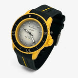 Bracelet Fifty Fathoms Pacific Ocean Caoutchouc 1 Bande: Noir Jaune