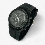 Bracelet MoonSwatch en Caoutchouc Premium Design New Moon : Noir