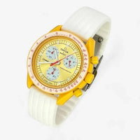 Bracelet Moonswatch Mission to the Sun Caoutchouc Nervuré : Blanc