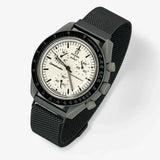 Bracelet Omega x Swatch Moonswatch 1965 Autres: Cuir Nato Acier Toile Acier design: Acier foncé
