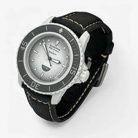 Bracelet Fifty Fathoms Antarctic Ocean Autres: Cuir Nato Toile Acier Cuir clair: Noir