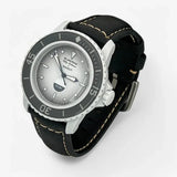 Bracelet Fifty Fathoms Antarctic Ocean Autres: Cuir Nato Toile Acier Cuir clair: Noir