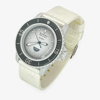 Bracelet Fifty Fathoms Antarctic Ocean Autres: Cuir Nato Toile Acier Nato uni: Blanc