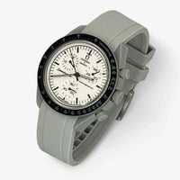 Bracelet Omega x Swatch Moonswatch 1965 Caoutchouc Premium uni: Gris