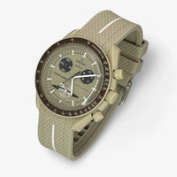 Bracelet Moonswatch Mission to Saturn Caoutchouc Premium 1 bande: Beige Blanc