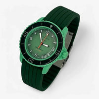 Bracelet Fifty Fathoms Indian Ocean Caoutchouc Nervuré: Vert