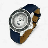 Bracelet Fifty Fathoms Antarctic Ocean Autres: Cuir Nato Toile Acier Cuir uni: Bleu Marine