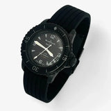 Bracelet Fifty Fathoms Ocean of Storm Caoutchouc Nervuré: Noir Noir