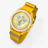 Bracelet Moonswatch Mission to the Sun Autres: Nato Toile Acier Nato: Jaune