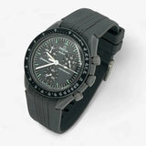 Bracelet MoonSwatch en Caoutchouc Premium Design Mercury : Gris Foncé
