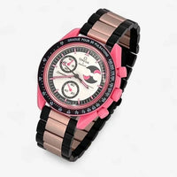 Bracelet MoonSwatch en Acier Inoxydable Pink Moonsphase: Noir Rose