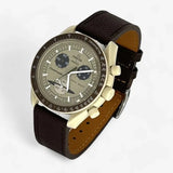 Bracelet Moonswatch Mission to Saturn Cuir Texturé : Marron