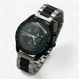 Bracelet MoonSwatch en Acier Inoxydable New Moon: Argent Noir