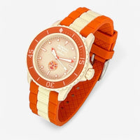 Bracelet Fifty Fathoms Arctic Ocean Caoutchouc Design: Orange Beige