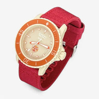 Bracelet Blancpain x Swatch en Toile 1 Rouge