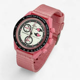 Bracelet Omega x Swatch MoonSwatch Mission to The Pink Moonphase Cuir Nato Toile Acier Nato: Rose